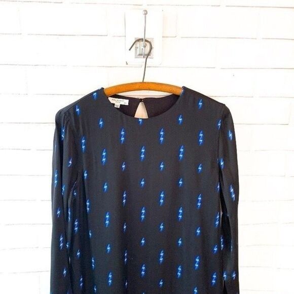 EQUIPMENT Black Anjelisa Lighting Bolt Dress NWT - Picture 5 of 11